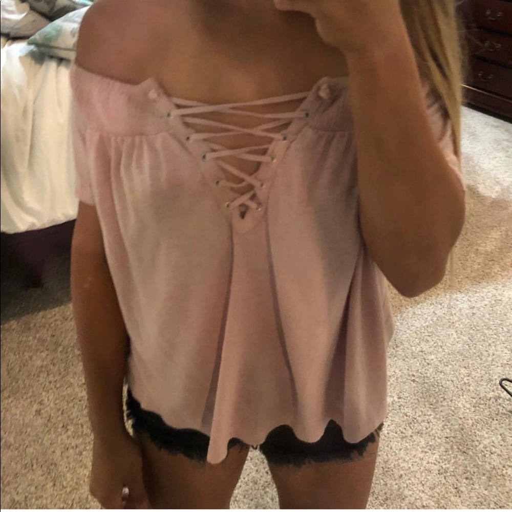 american eagle off the shoulder top
